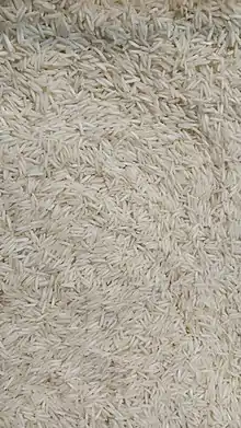 many grains of Basmati rice