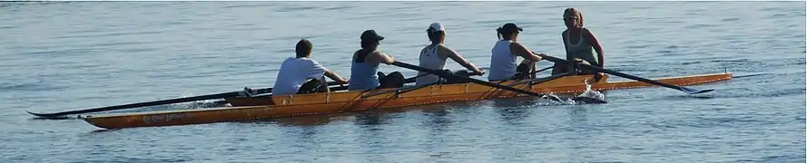 Crew of a rowing shell
